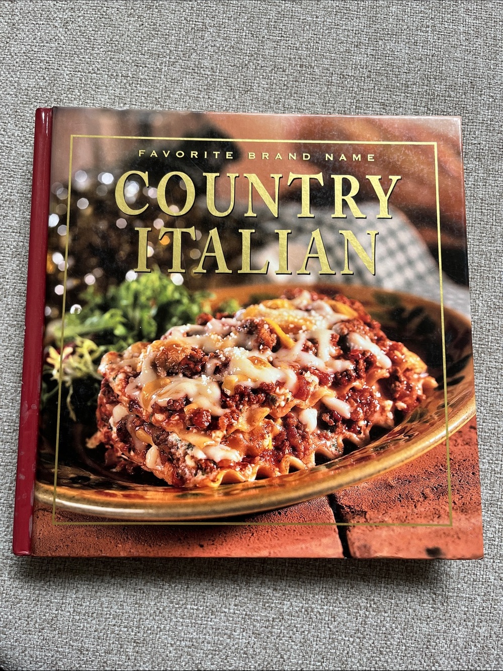 Country Italian Cookbook - Red Hardcover by